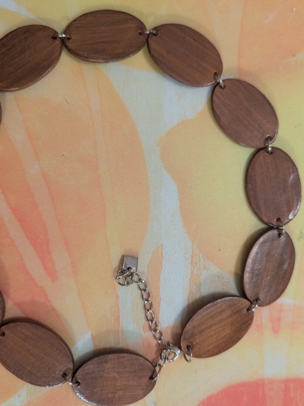 BauXo Bohemian Chic 18"-21" Leather Ovals Necklace